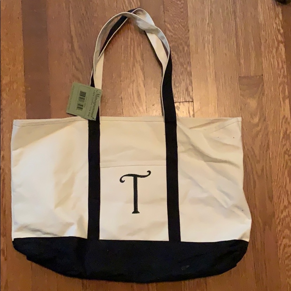 Monogrammed Canvas Tote